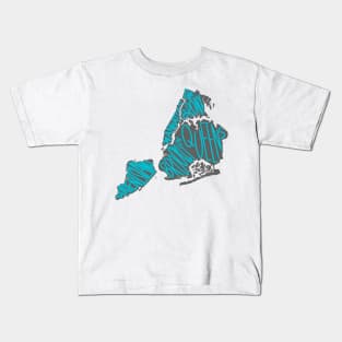 New York City Borough Map Kids T-Shirt